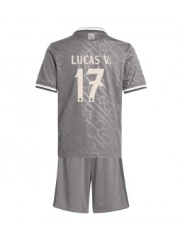 Real Madrid Lucas Vazquez #17 Ausweichtrikot für Kinder 2024-25 Kurzarm (+ Kurze Hosen)